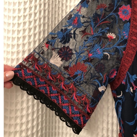 Anthropologie Mehreen Embroidered Maxi Dress Size 2 - Picture 6 of 12